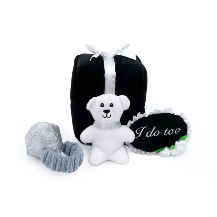ZippyPaws - Wholesale Pet Plush Toy - Dog - Zippy Burrow™ - Wedding Ring Box 24/cs