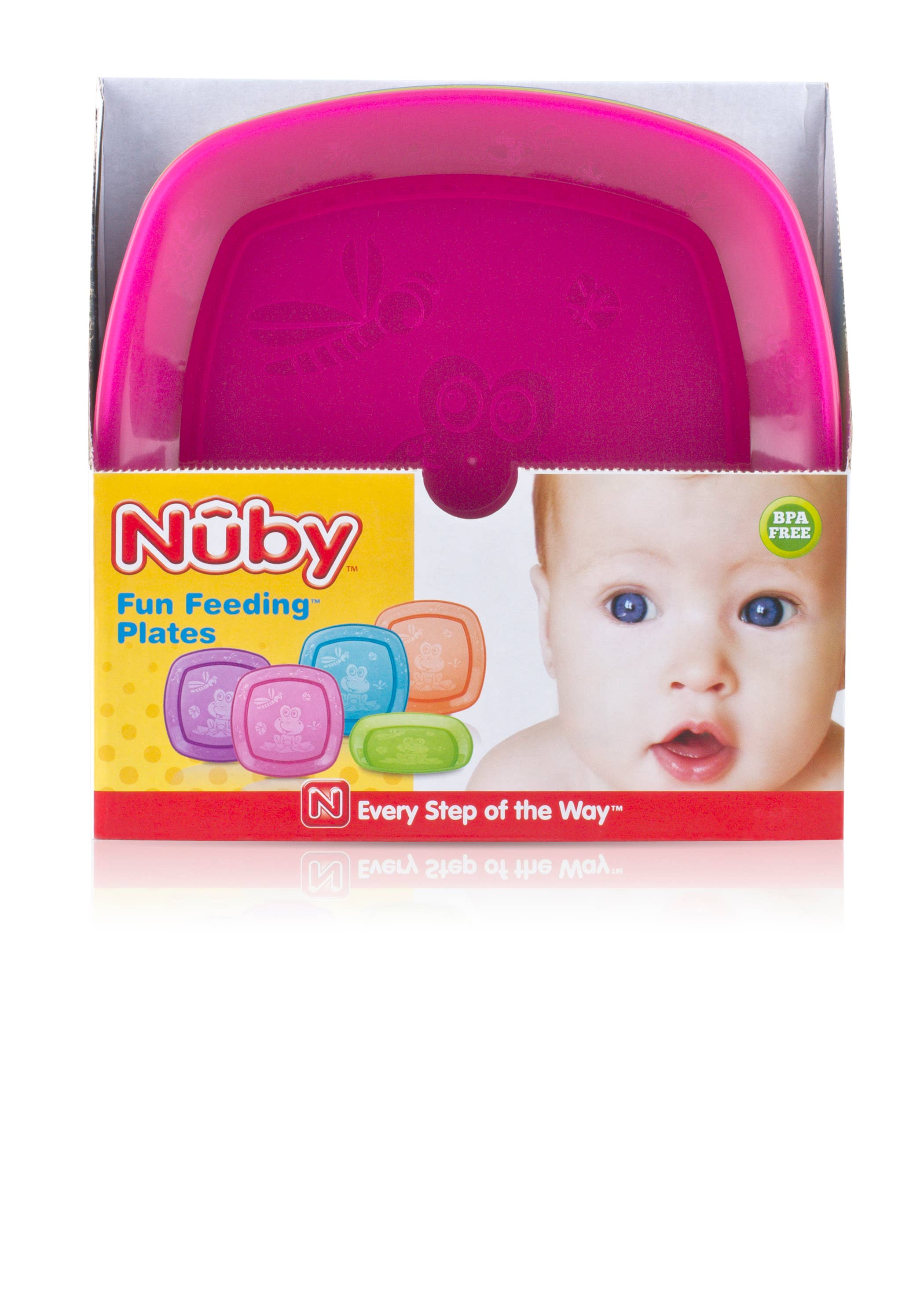 Nuby - Wholesale Dinner Plate - Kids & Baby - Value Feeding Square Plate in a 12pc2
