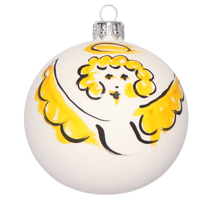 Angel Artist Glass Bauble, 8cm for wholesale by studio THIE