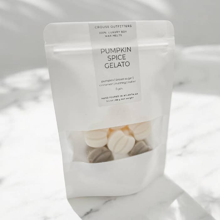 Fondants de cire de soja à 100% au parfum de gelato à la citrouille épicée pour la vente par CROUSE OUTFITTERS