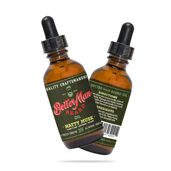 Better Man Beard - Wholesale Beard Styling Product - Natty Musk Beard Oil (2 oz)2