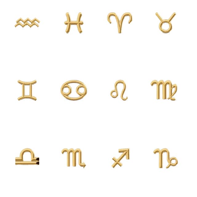 Astrological Sign – 14K/18K Gold Threadless End for wholesale by Piercing-zone