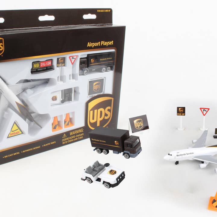 Daron Worldwide Trading - Vente Lot de jouets – enfant - Ensemble de voiture/camion UPS Playset par Daron Toys