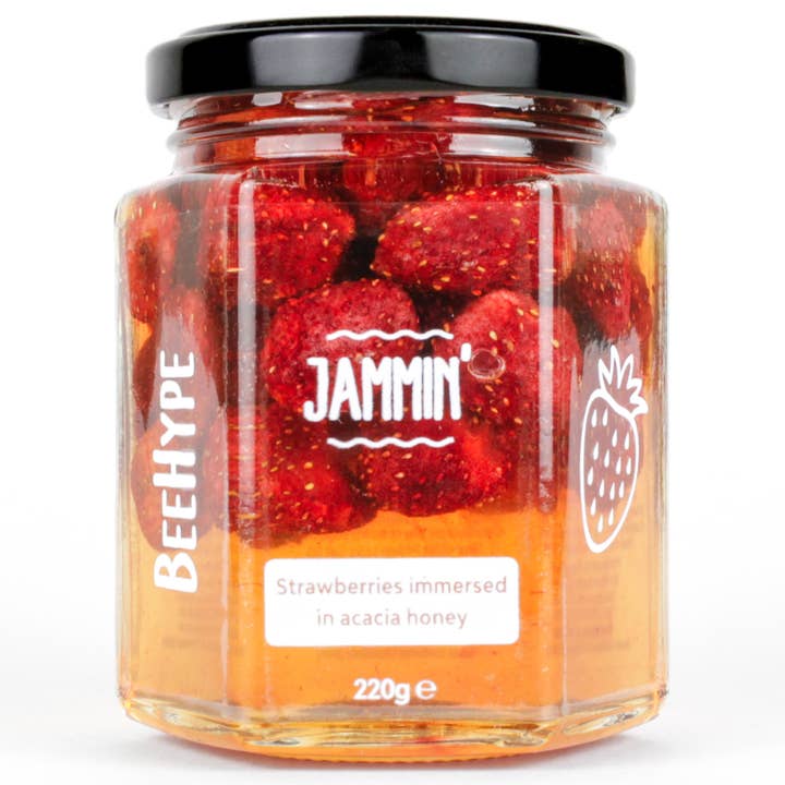 Jammin' - Strawberries Preserved In Acacia Honey Healthy Jam for wholesale by BeeHype