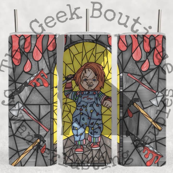 Chucky Child’s Play Movie Horror Halloween Tumbler for wholesale by The Geek Boutique