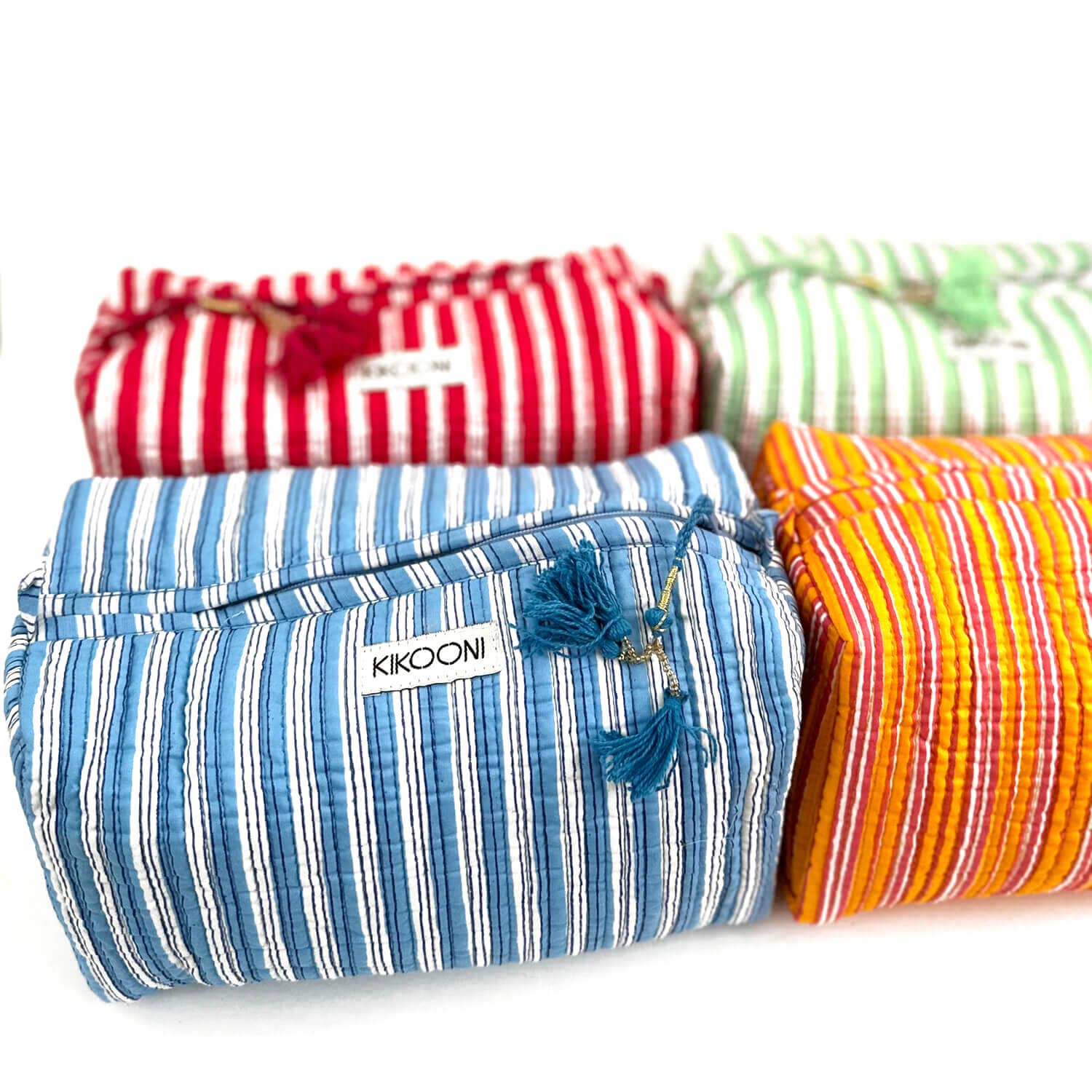 kikooni – bolsa de maquilhagem e cosméticos por atacado – Necessaire artesanal 'Stripes'5