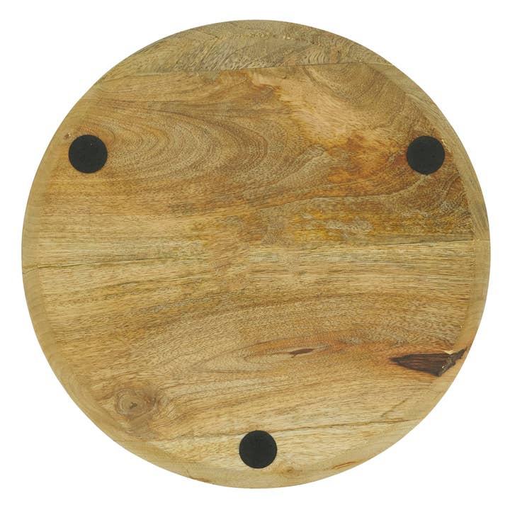 Fennco Styles - Wholesale Charger plate - Striped Rim Mango Wood 13" Round Charger Plate3