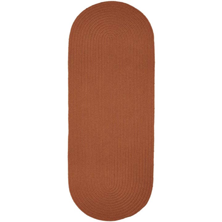 Wool Solids Area Rug - Runner - S108 Terra Cotta for wholesale by Rhody Rug