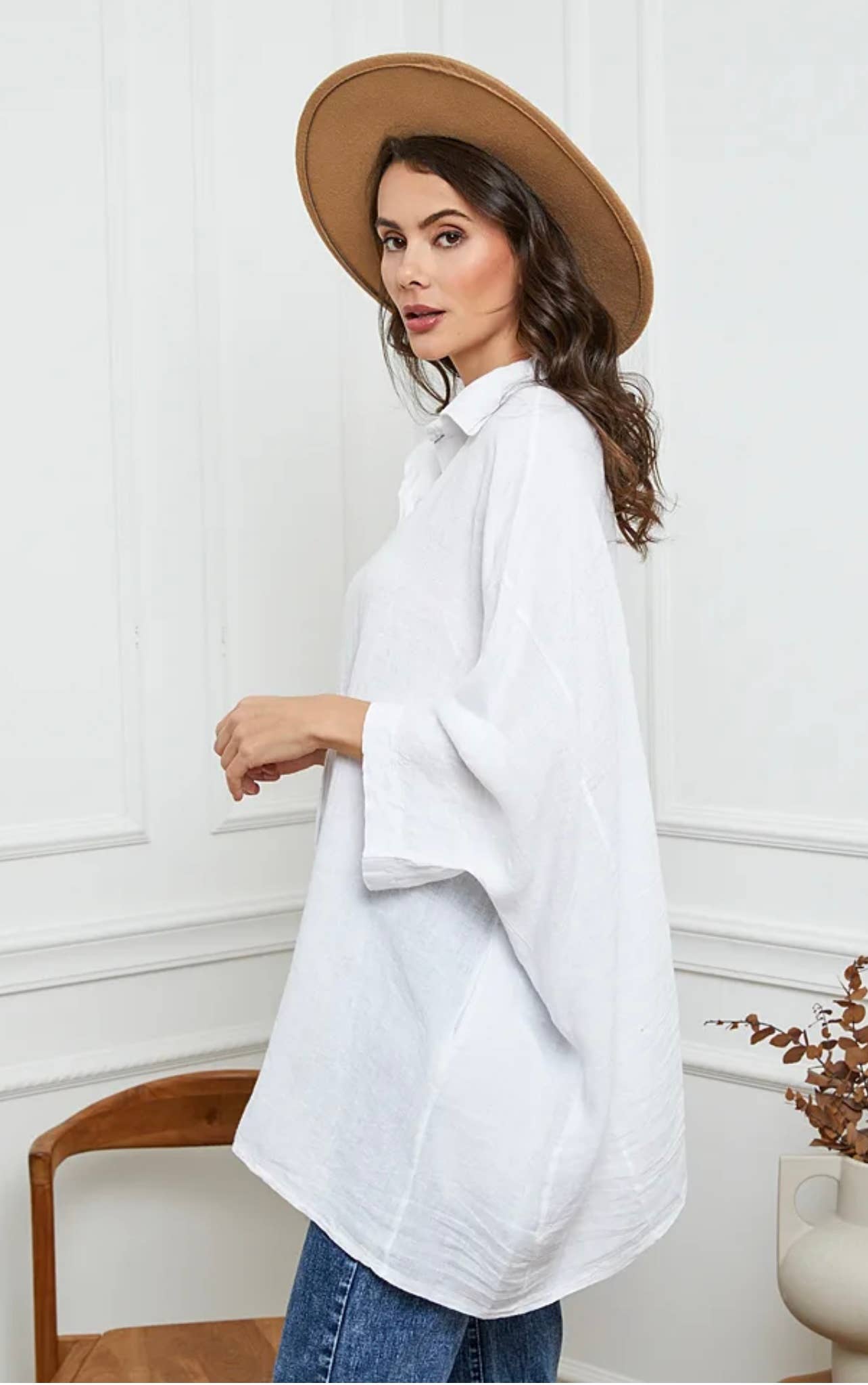 LÉA & LUC - Wholesale Button Down Shirt - Women's - 100% Linen Shirt REF. 285835
