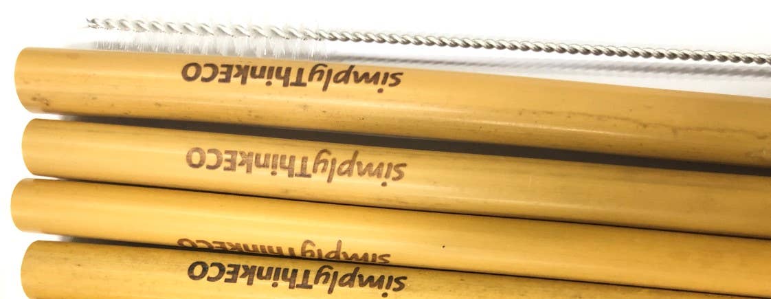 simplyThinkECO - Vente Paille - PAILLES EN BAMBOU - PAQUET DE 8 | Bambou naturel3