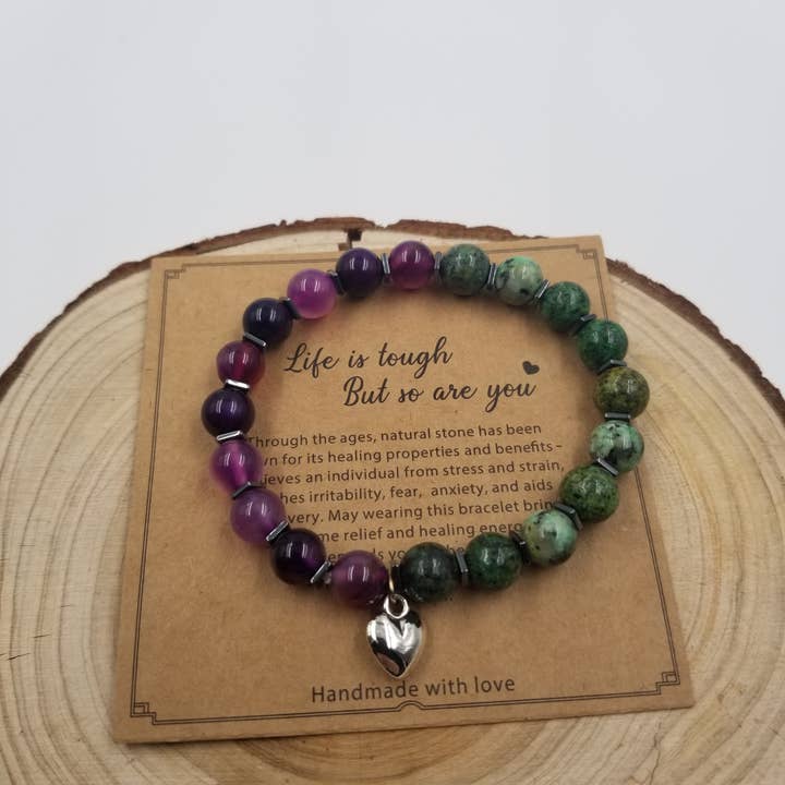 Natural African Purple Agate Stone Bracelet for wholesale by CHAKRA JEWELRY