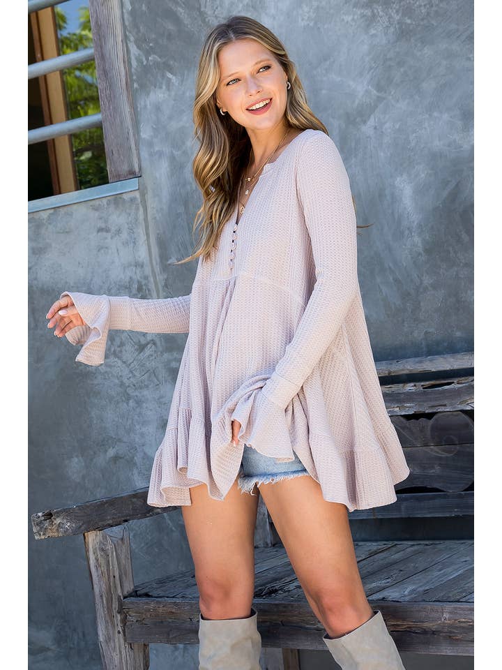 Sweet Lovely by Jen - Wholesale Tunic - Women's - SW275 - Waffle Knit Flare Top81