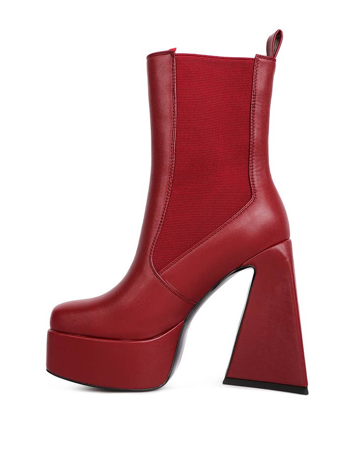 Rag Company - Wholesale Chelsea Boots - Women's - Frosty High Platform Block Heeled Chelsea Boot12