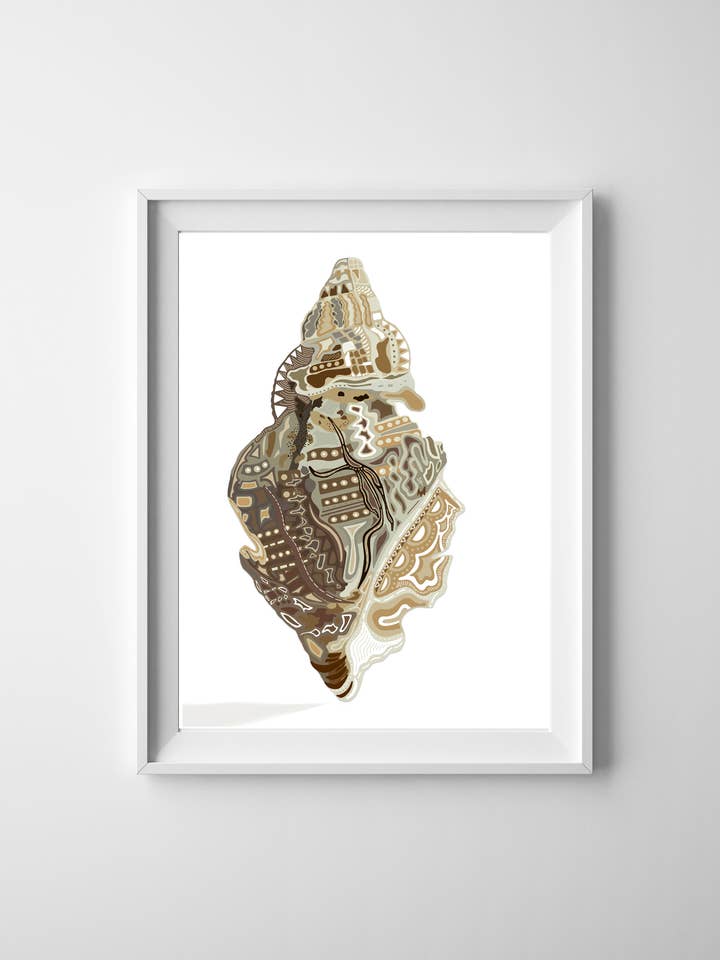 Seashell Print by Sarah Hiers Design for wholesale by Sarah Hiers Design