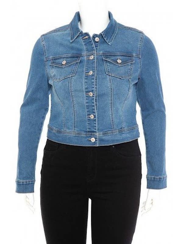 Curve Market - Wholesale Denim Jacket - Women's - PLUS SIZE DENIM JACKET