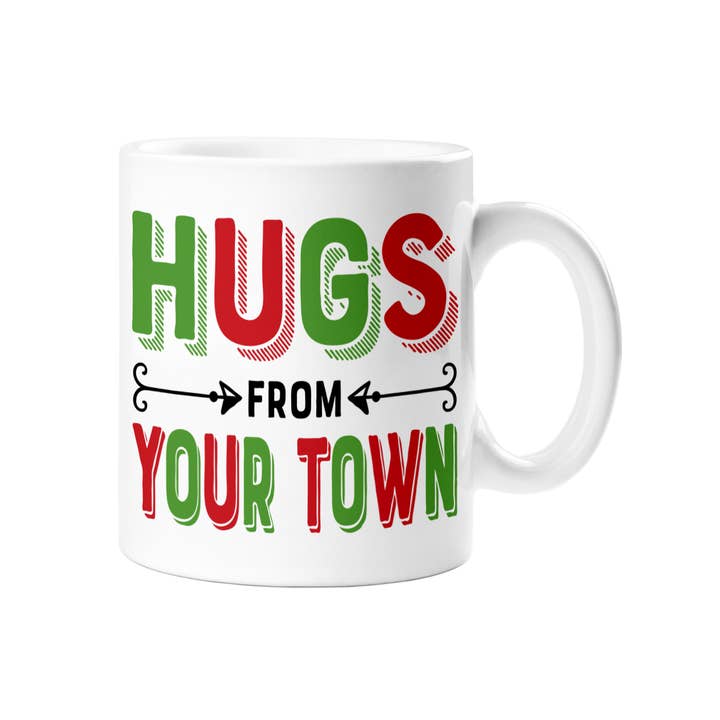 Rock Scissor Paper - Wholesale Coffee Mug - Personalized City Ceramic Mug, Hugs Name Drop Design8