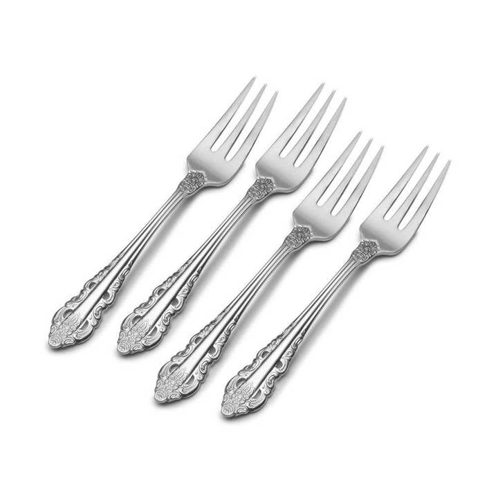 Lifetime Brands Silverwarehouse - Wholesale Flatware Set - Wallace Antique Baroque 18.10 S/4 Appetizer Forks