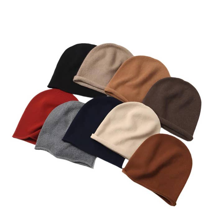 elenomad - Wholesale Beanie - Unisex - 100% Pure Cashmere Unisex Slouchy Beanie – Luxurious Comfort for Any Season