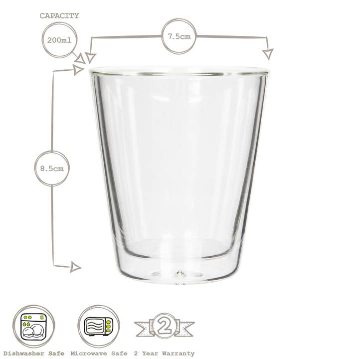 Rinkit Ltd - Wholesale Drinking Glass/Cup - 200ml Double-Walled Glass - By Rink Drink5