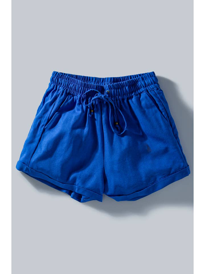 Urban Daizy - Wholesale Shorts - Women's - Viscose Linen Blend Drawstring Shorts