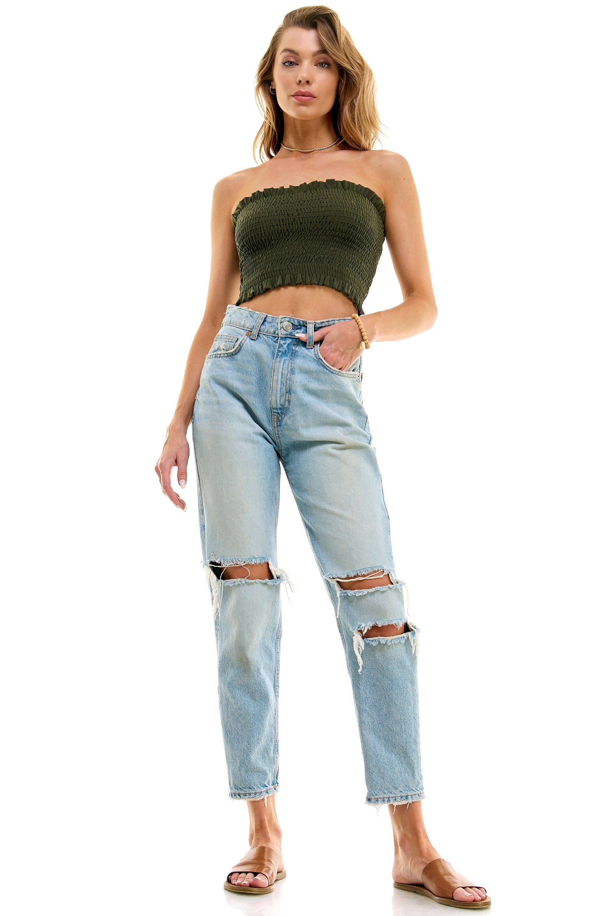 LOVING PEOPLE - Vendita all'ingrosso Camicetta - Donna - Crop top smock21