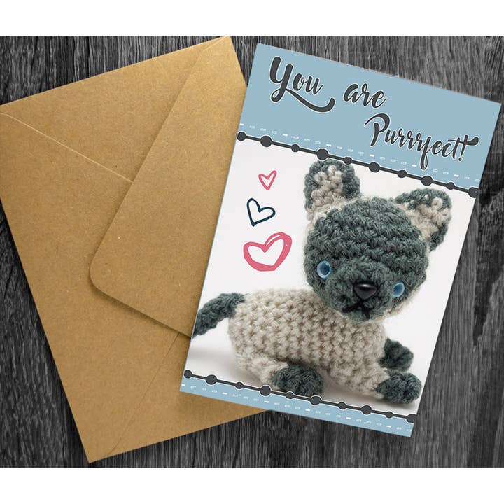 You are purrrfect Greeting card, friendship card, BFF card for wholesale by Chikai Shop