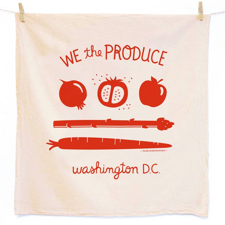 The Neighborgoods - Wholesale Tea Towel - DC LOVE (DC Landmarks, DC Flag) - Tea Towel Set of 22