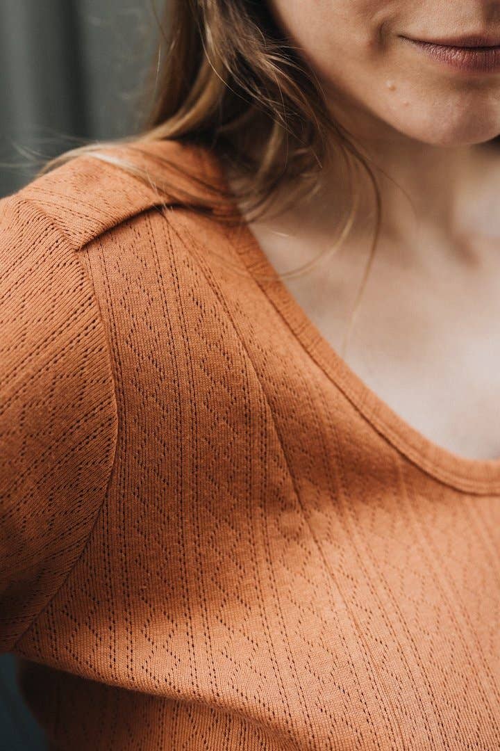 You&Milk - Wholesale Nursing Top - Maternity - Love my body nursing bodysuit in pointelle (Black, Camel)2