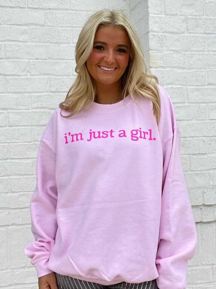 I’m Just a Girl Sweatshirt for wholesale by Ace of Grace