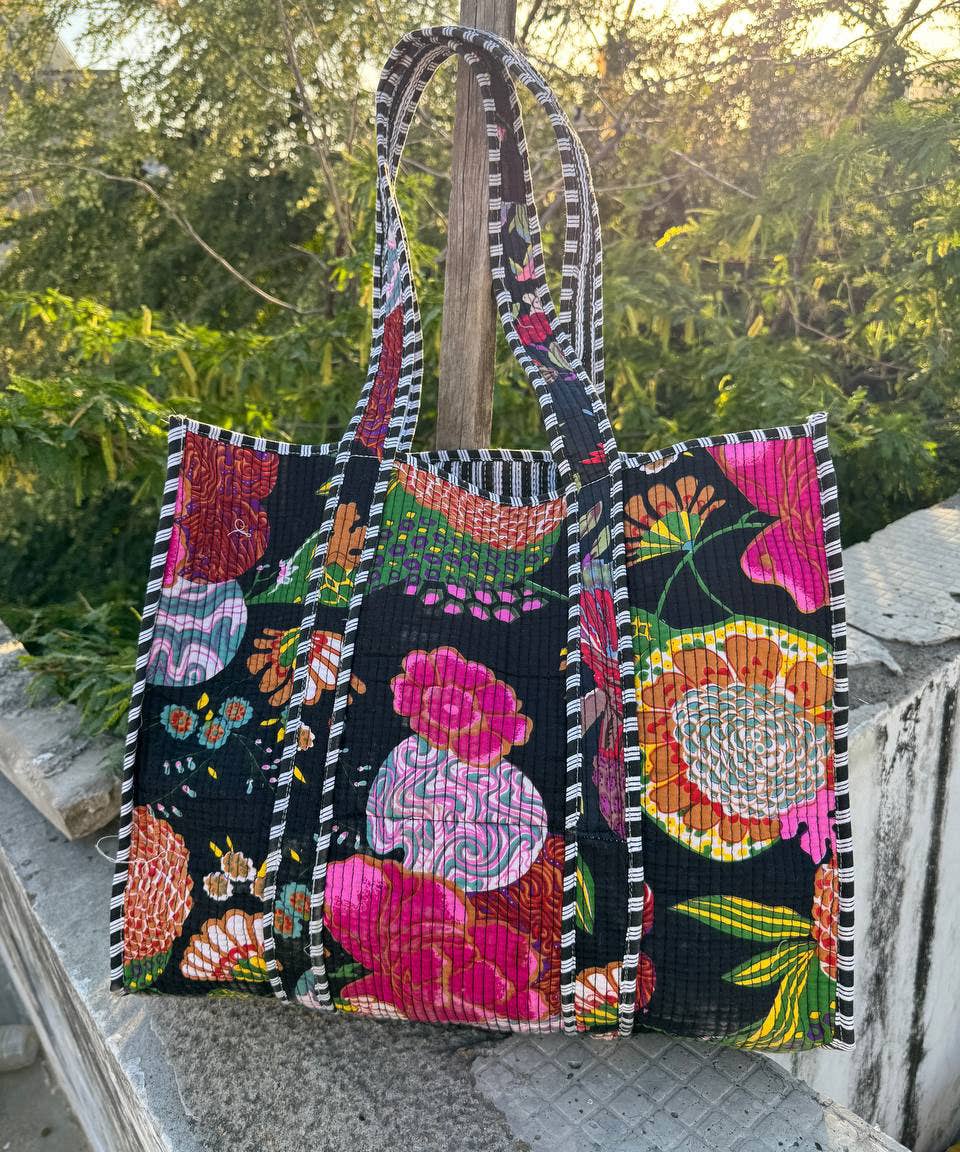 GYPSY STUDIO - Wholesale Shoulder Bag - Women's - Tropicana Cotton Block Print Bag Quilted Women Shoulder Bags