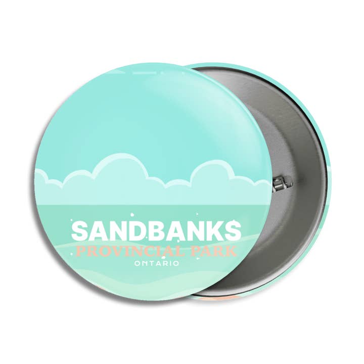 Sandbanks Provincial Park of Ontario Pinback Button for wholesale by Canada Untamed