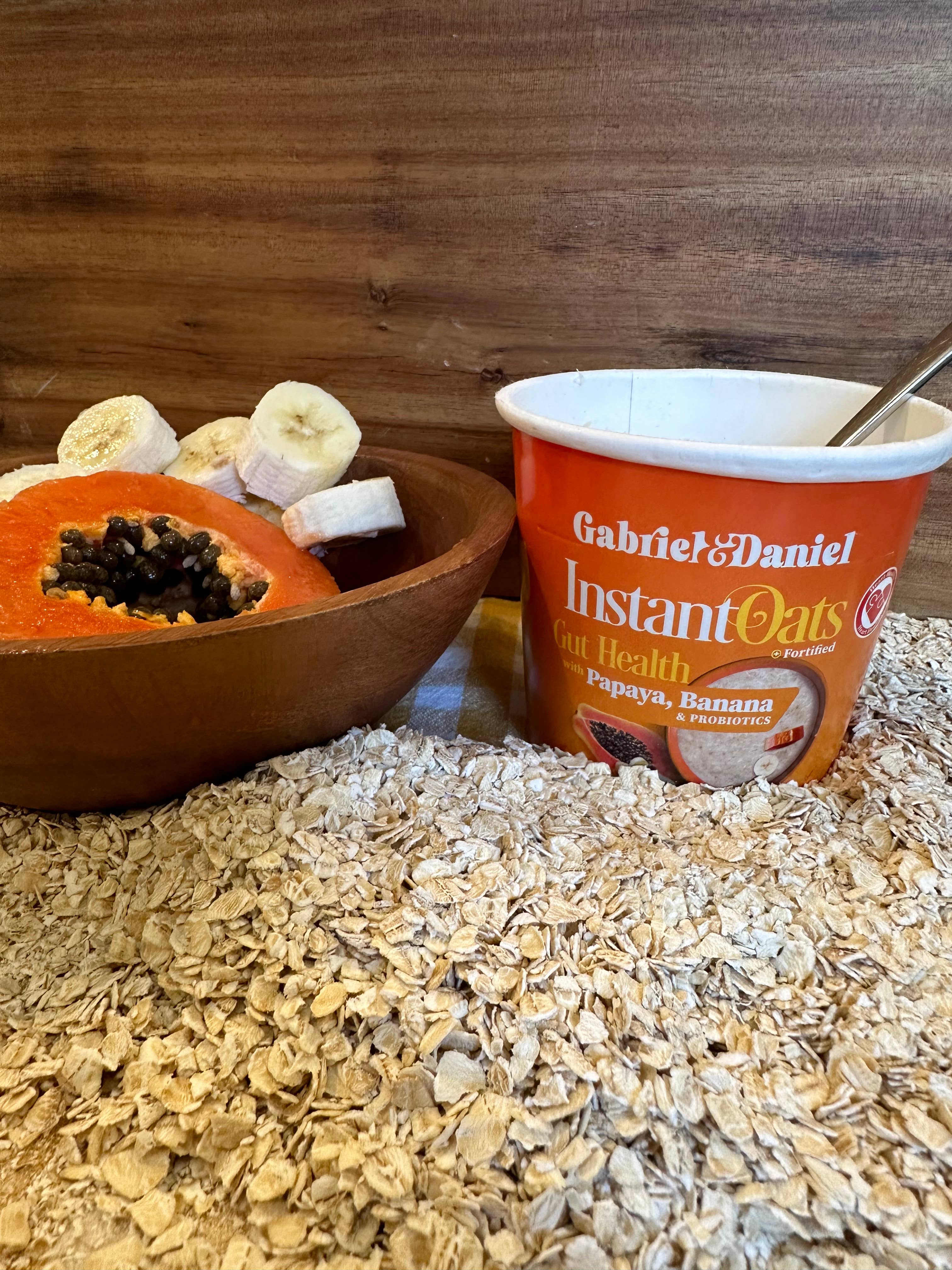 Gabriel & Daniel Wellness Oatmeals – Engroshandel Havre – Økologisk SS Instant Havregrynsbæger - Papaya & Banan - 12-pak5