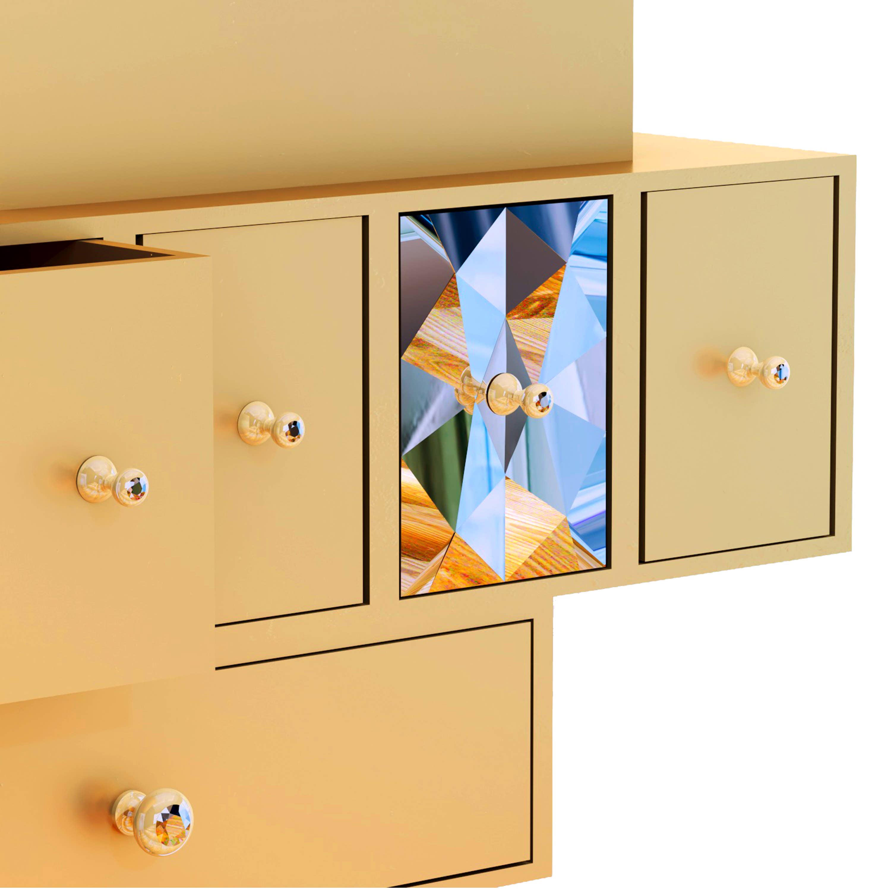 Onn Studio By Merit Home - Vente Console - Console à une jambe avec 5 tiroirs - meuble d'artisanat7