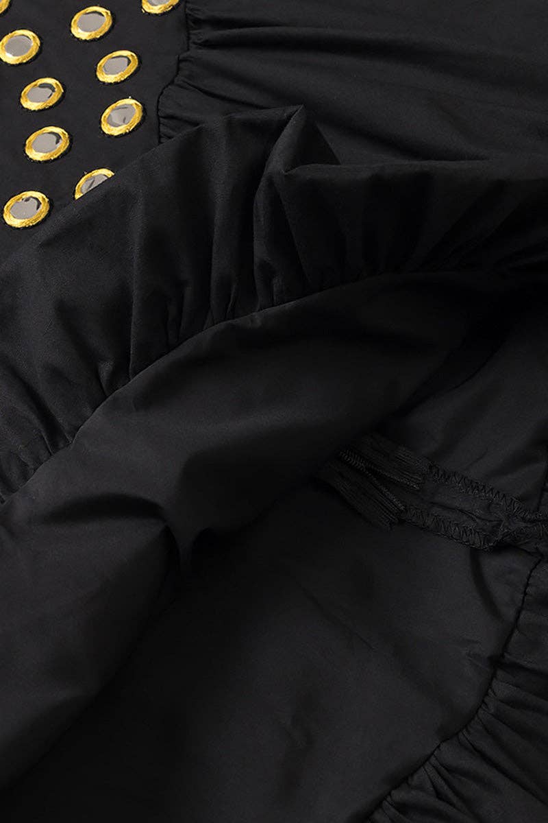 Mccolin – Engroshandel Top- og nederdelsæt - Dame – Polkaprikket sæt med spaghetti-stropper5