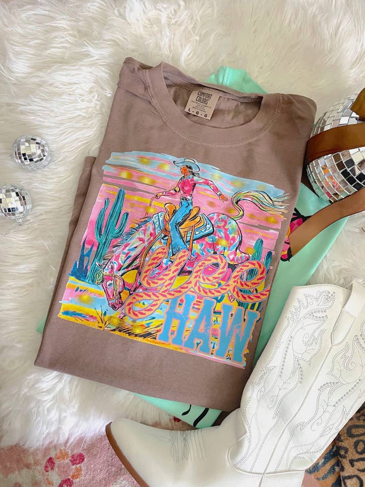 Yee Haw Short Sleeve Tee for wholesale by Funky Monkey