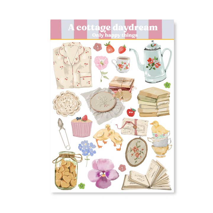 Adesivo Un sogno ad occhi aperti in un cottage A6 per la vendita all'ingrosso da parte di Only Happy Things Stationery