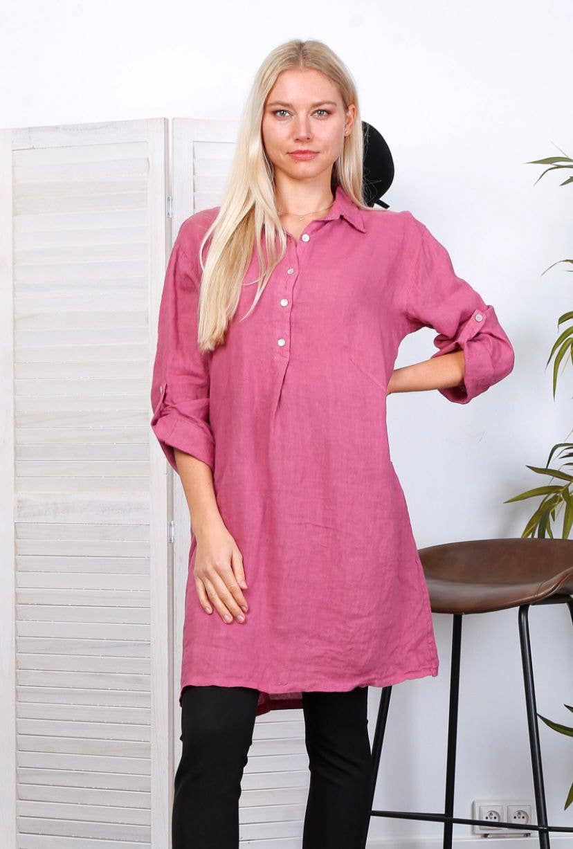 LÉA & LUC – Engroshandel Kjole - Dame – Korte kjoler i 100% hør REF. 135115