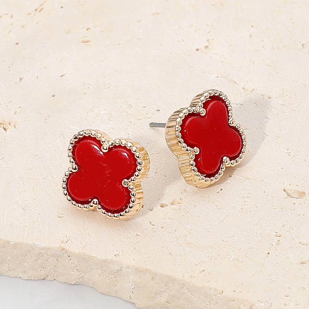 Sensibling Corp. - Wholesale Stud/Post Earrings - Quatrefoil Stud Earrings4