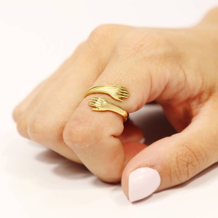 WJW - Wholesale Band/Stacked Ring - 18K Gold Hug Ring