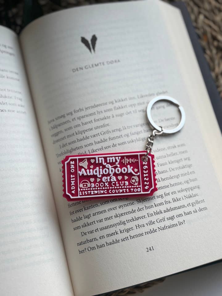 En mi era de audiolibros – Llavero para venta al por mayor de Nordic Book Adventure