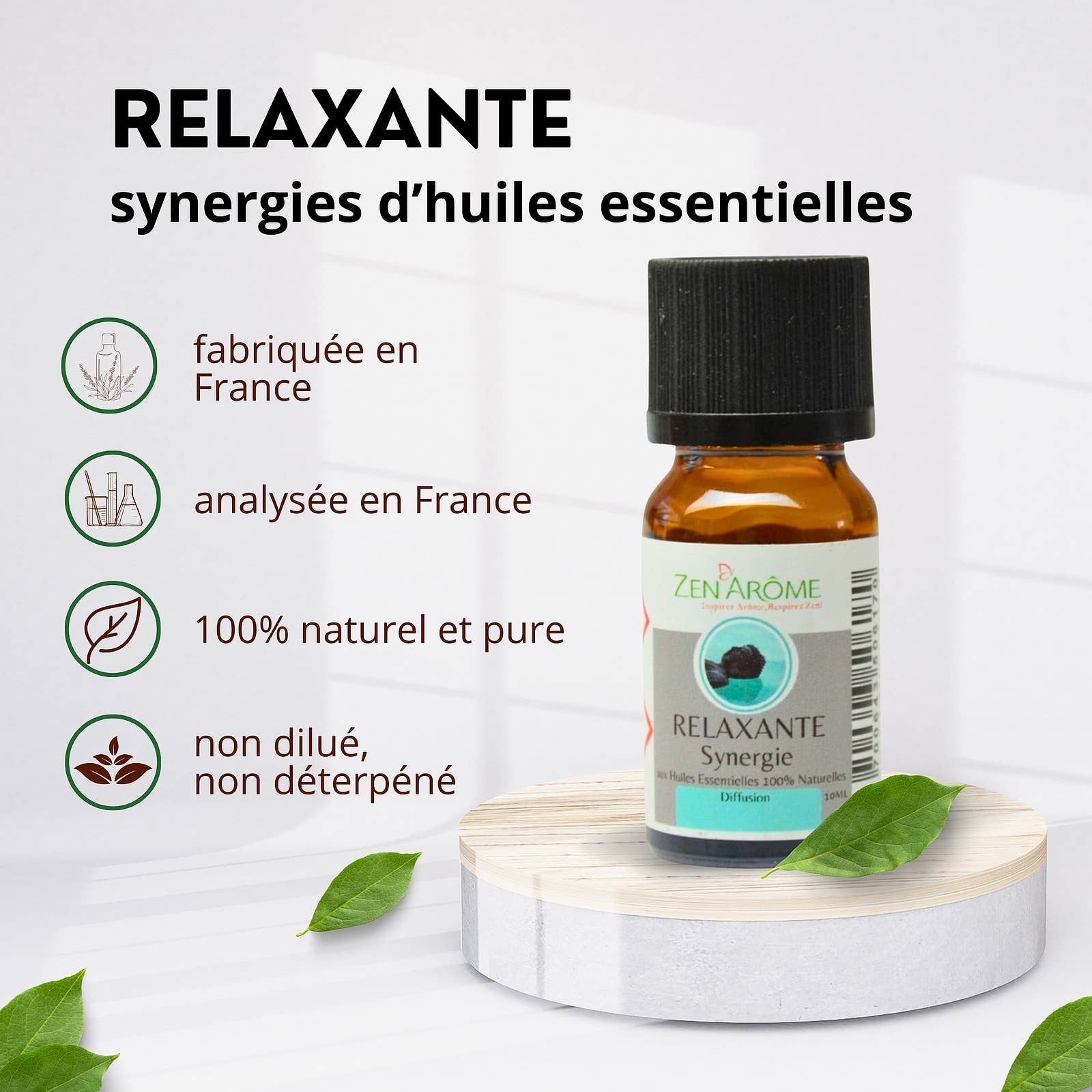 Zen'Arôme - Wholesale Essential Oil - Relaxing Essential Oil Synergy for Diffuser - 10 ml1