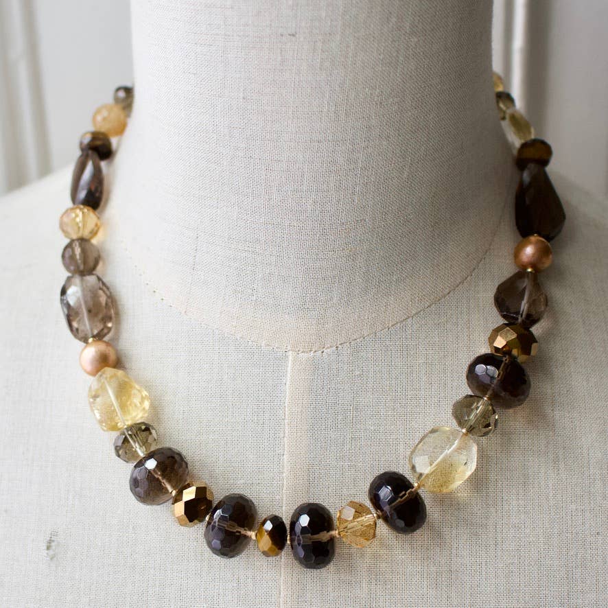 a.v. max - Wholesale Kralen/parelketting - Gefacetteerde Echte Klomp Ketting|9 kleuren6