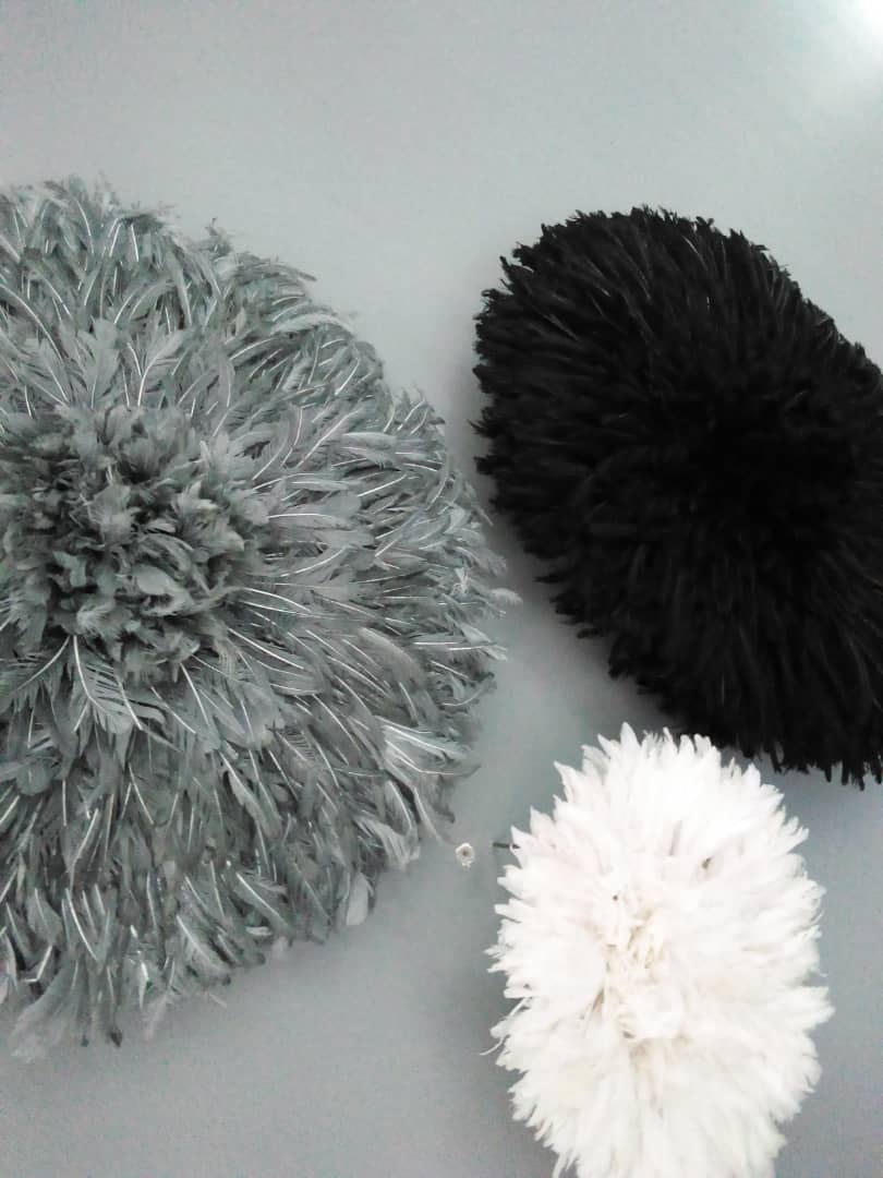 HOME DECOR FR - Wholesale Decorative Tabletop Object - Set of 03 juju hats black gray and white4