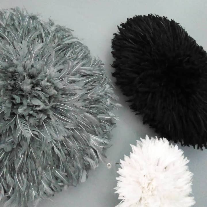 HOME DECOR FR - Wholesale Decorative Tabletop Object - Set of 03 juju hats black gray and white4