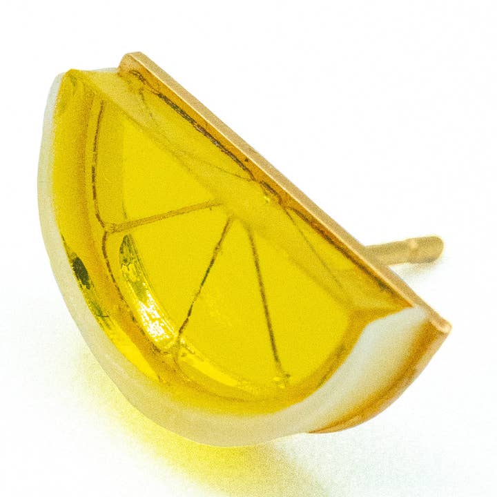 Orecchino a bottone lime per la vendita all'ingrosso da parte di kiwipomelo