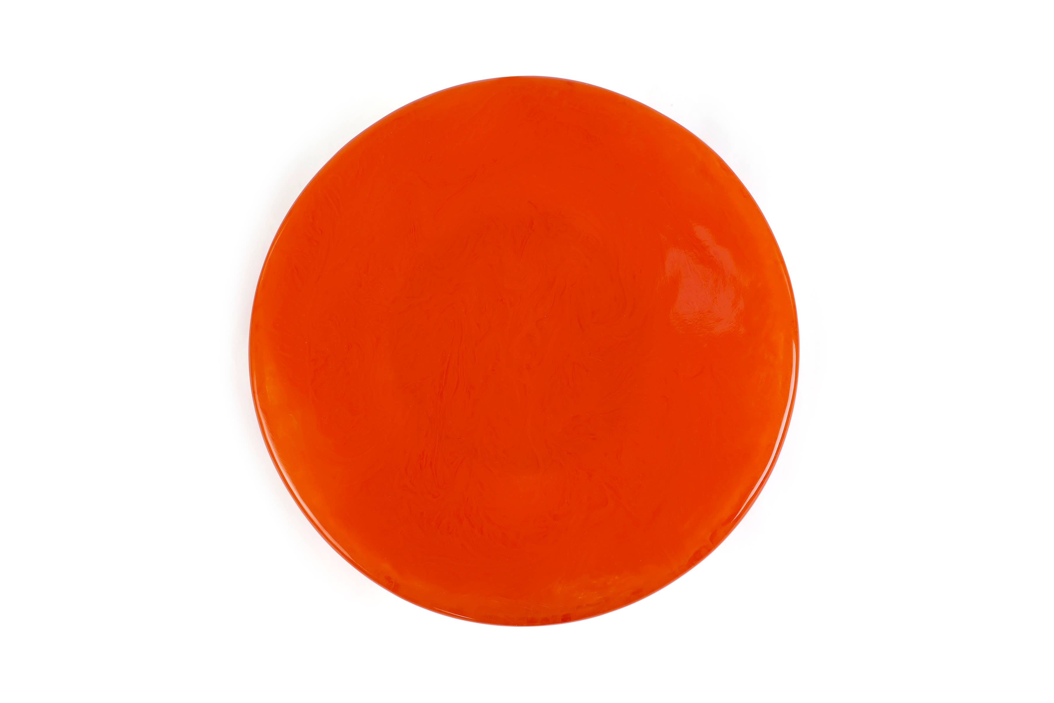 Casa Amarosa - Vendita all'ingrosso Alzate per torte - Alzata per torte in resina a forma di conchiglia, arancione - 24 x 11,5 cm2