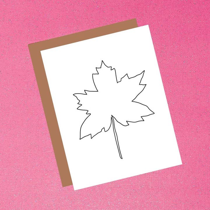 Colorea tu propia tarjeta - Tarjeta para colorear hojas para venta al por mayor de Tiffany Ascensio Designs | Watercolor Greeting Cards