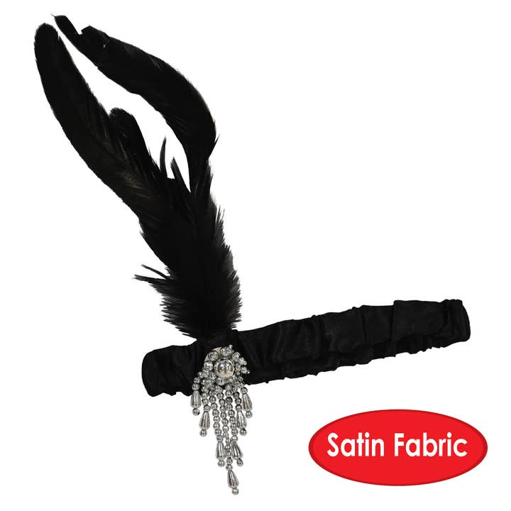 Beistle – wholesale Pannband - Dam – Flapper pannband, svart; en storlek passar de flesta
