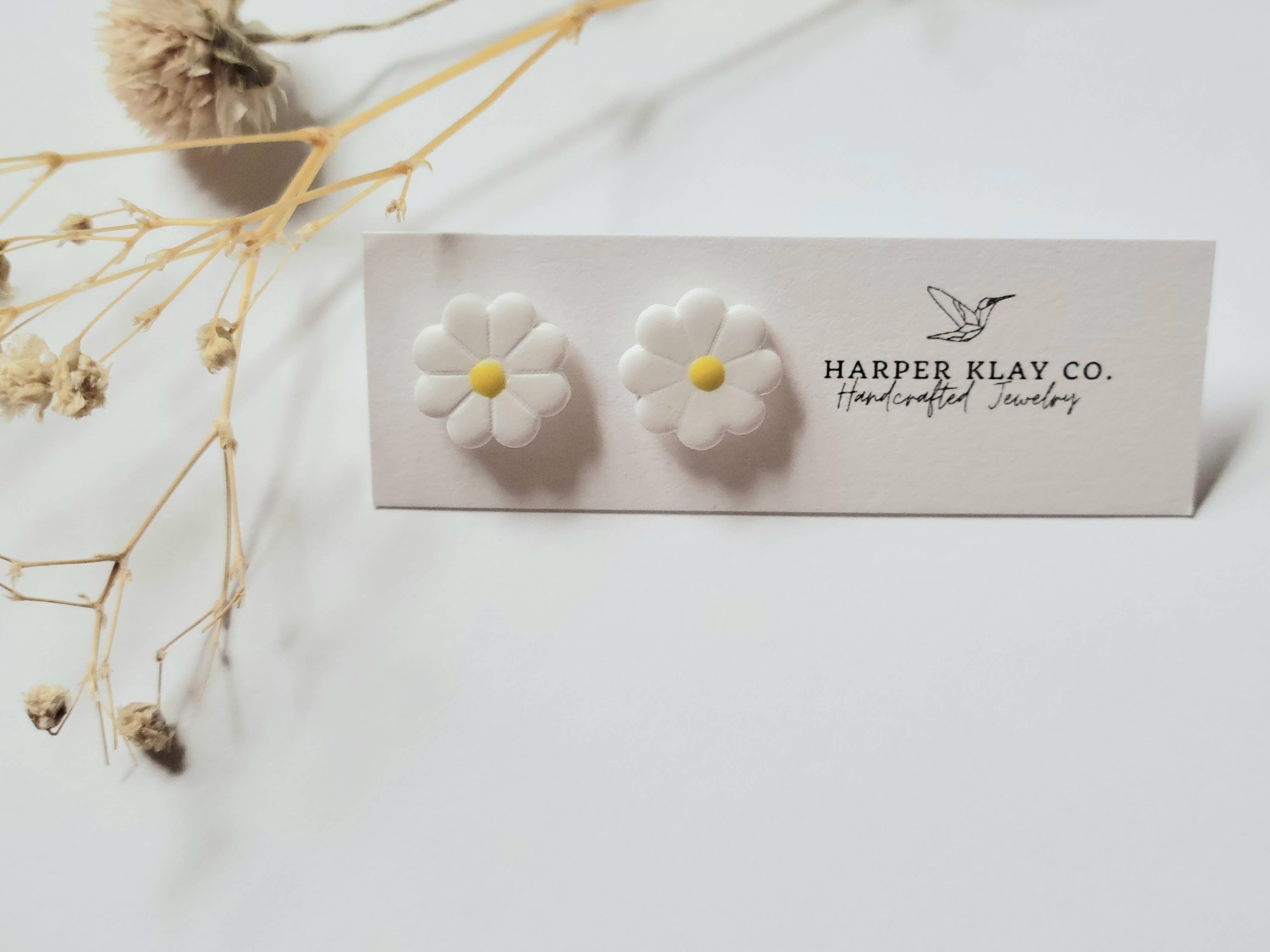 Harper Klay Co - Wholesale Stud/Post Earrings - The Daisy Studs- Polymer Clay Stud Earrings2