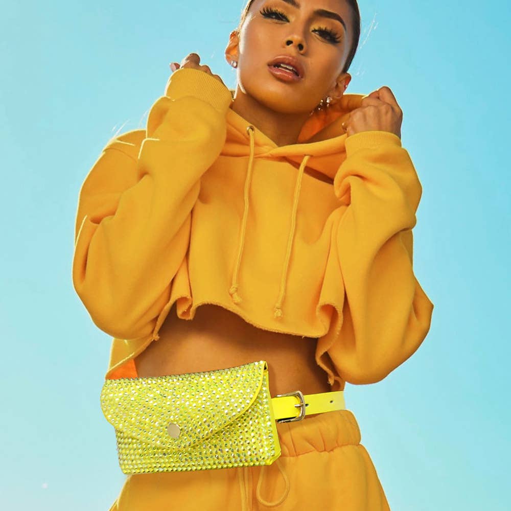 Sensibling Corp. - Vente Sac ceinture – femme - Sac ceinture / sac bandoulière enveloppe à strass12